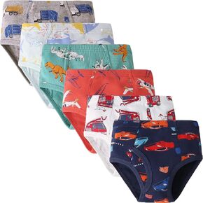 BYONEME 100% Cotton Little Boys Briefs Soft Dinosaur Truck Toddler Underwear in Saudi Arabia