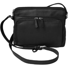 ili New York - Leather Shoulder Handbag w/Side Organizer - Soft, Smooth Leather Handbag w/RFID Blocking Lining in Kuwait