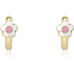 Little Miss Twin Stars Kids Earring - 14k Gold-Plated Huggy Earring - Hypoallergenic And Nickel Free For Sensitive Ears in Saudi Arabia