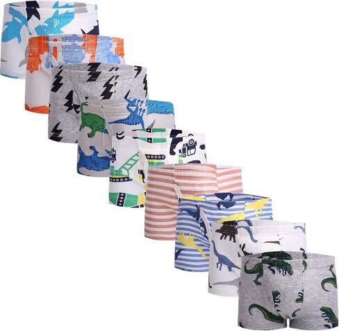 Little Boys Soft Cotton Briefs Dinosaur Truck Shark Baby Toddler Kids Underwear Various cute patterns 6-8Pack in Kuwait