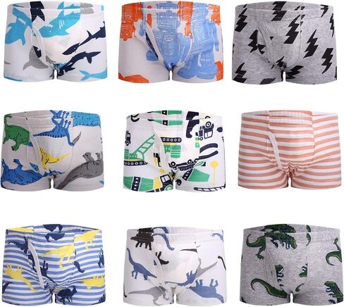 Little Boys Soft Cotton Briefs Dinosaur Truck Shark Baby Toddler Kids Underwear Various cute patterns 6-8Pack in Kuwait