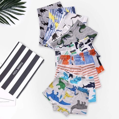 Little Boys Soft Cotton Briefs Dinosaur Truck Shark Baby Toddler Kids Underwear Various cute patterns 6-8Pack in Kuwait