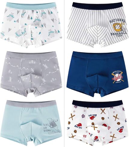 CC&La Dame Underwear Brief Boys Boxer Briefs 5-pack Cotton Underwear Boxers Boy 2-8 Years in Kuwait