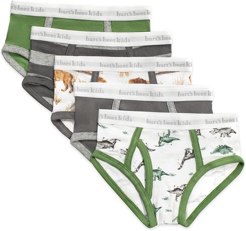 Burt's Bees Baby Toddler Boys' Underwear, Organic Cotton, Tag-Free Comfort Briefs, Pack of 5 in Kuwait