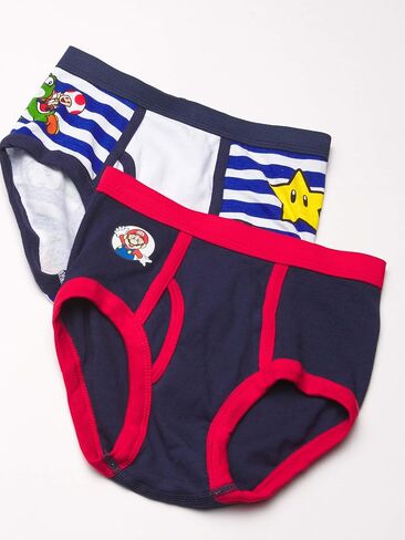 Nintendo Boys' Super 4-7Pack Athletic Boxer, Luigi, Toad, Yoshi, Peach & Bowser, Mario 8pk Brief, 4 in Saudi Arabia