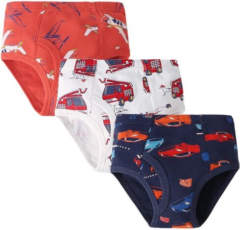 BYONEME 100% Cotton Little Boys Briefs Soft Dinosaur Truck Toddler Underwear in Kuwait