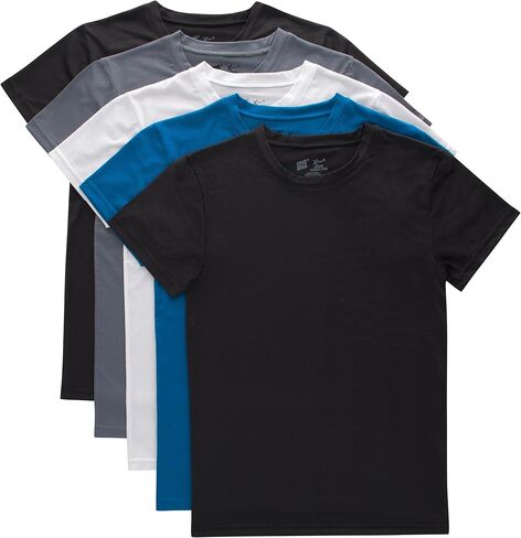 Hanes Boys' Big Originals Performance Mesh Tween T-Shirt Pack, Stretch Undershirts, 5-Pack in Saudi Arabia