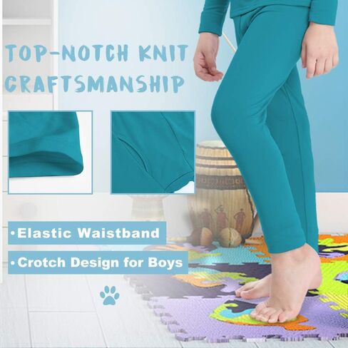 MANCYFIT Thermal Pants for Boys Fleece Lined Leggings Long Underwear Base Layer in Kuwait