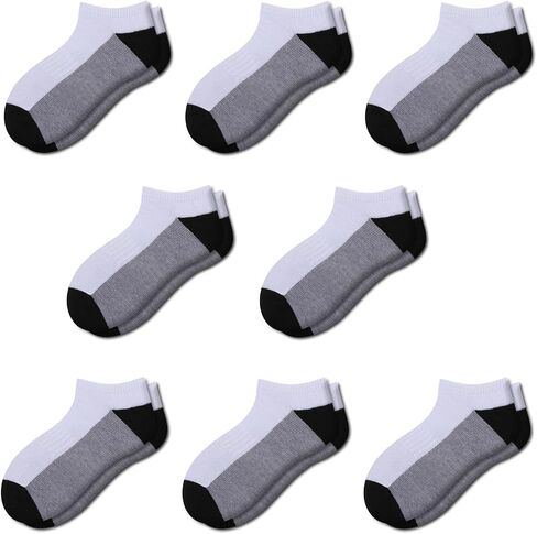 جوارب Comfoex للأولاد 8 أزواج 6-8 4-6 8-10 سنوات جوارب رياضية منخفضة القطع للكاحل جوارب قصيرة نصف مبطنة in Kuwait