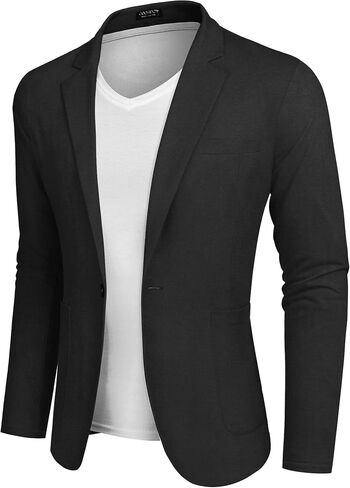 COOFANDY Men's Casual Sport Coat Regular Fit Lightweight Linen Blazer Jacket Stylish One Button Suit Jackets in Kuwait