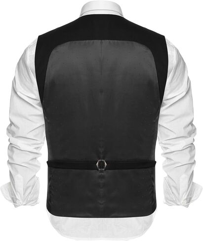 COOFANDY Men's Formal Suit Vest Double Breasted Dress Vest Slim Fit Business Waistcoat in Saudi Arabia