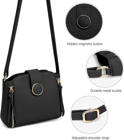 LA TERRE Lightweight Medium Crossbody Bag, Crossbody Purse Shoulder Bag for Women with Adjustable Strap in Kuwait