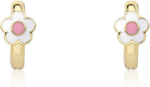 Little Miss Twin Stars Kids Earring - 14k Gold-Plated Huggy Earring - Hypoallergenic And Nickel Free For Sensitive Ears in Saudi Arabia