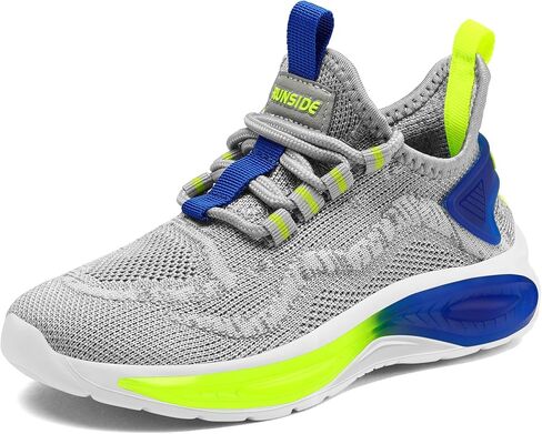 RUNSIDE Boys Girls Sneakers, Lace up Kids Tennis Shoes for Walking/Running Lightweight Breathable Gym Shoes Outdoor, Little Kid/Big Kid in Kuwait