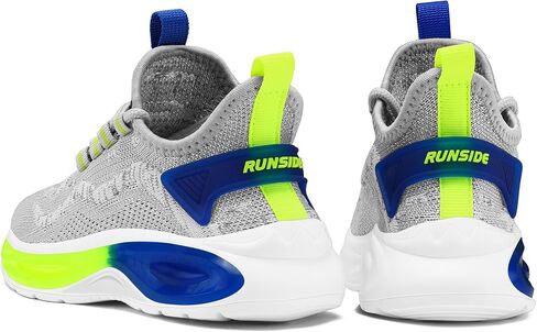 RUNSIDE Boys Girls Sneakers, Lace up Kids Tennis Shoes for Walking/Running Lightweight Breathable Gym Shoes Outdoor, Little Kid/Big Kid in Kuwait