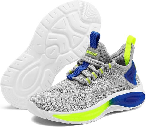 RUNSIDE Boys Girls Sneakers, Lace up Kids Tennis Shoes for Walking/Running Lightweight Breathable Gym Shoes Outdoor, Little Kid/Big Kid in Kuwait