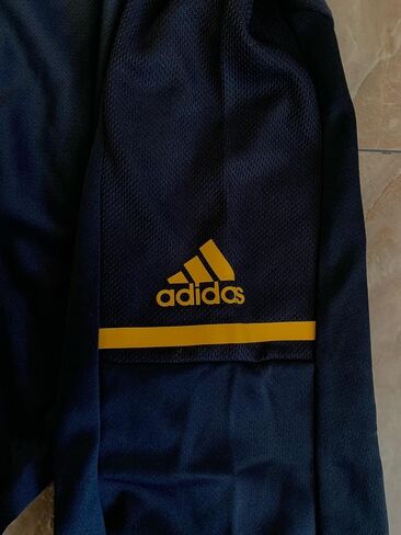 Adidas Men's Climalite Custom 1/4 Zip Long Sleeve Pullover, BlackCollegiate Gold, Size L in Saudi Arabia