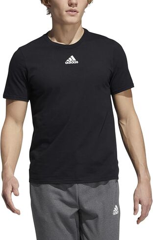 adidas Men's Amplifier Regular Fit Cotton T-Shirt EK017 L Black in Saudi Arabia