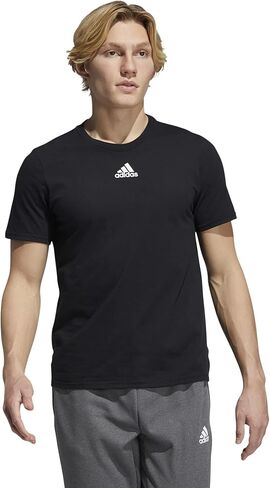adidas Men's Amplifier Regular Fit Cotton T-Shirt EK017 L Black in Saudi Arabia
