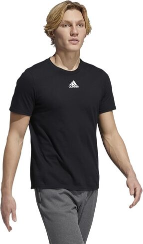 adidas Men's Amplifier Regular Fit Cotton T-Shirt EK017 L Black in Saudi Arabia