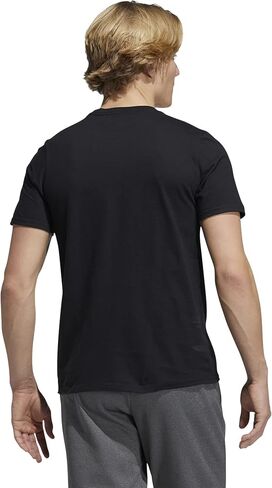adidas Men's Amplifier Regular Fit Cotton T-Shirt EK017 L Black in Saudi Arabia