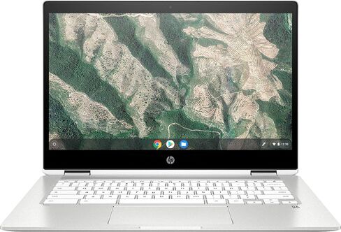 HP Chromebook x360-14" HD Touch - Pentium Silver N5000-4GB - 64GB eMMC - Silver White in Saudi Arabia