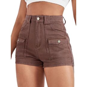 WDIRARA Women's High Waisted Raw Hem Distressed Ripped Casual Denim Shorts