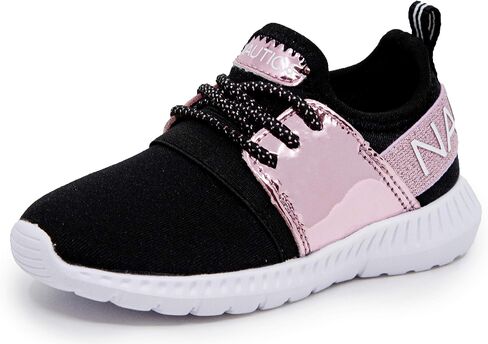 Nautica Kids Girls Metallic Fashion Sneaker Lace-Up Athletic Running Shoe I kappil I (Big Kid - Little Kid - Toddler) in Kuwait