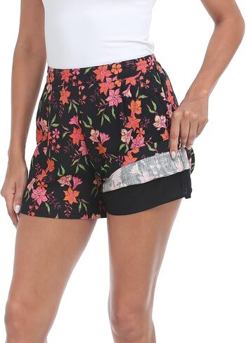 HDE High Waisted Linen Blend Pull On Summer Shorts for Women 2023 Trendy Pockets in Kuwait