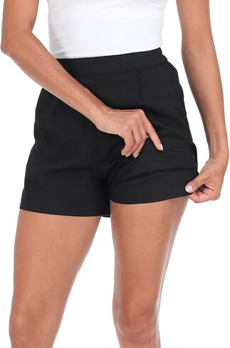 HDE High Waisted Linen Blend Pull On Summer Shorts for Women 2023 Trendy Pockets in Kuwait