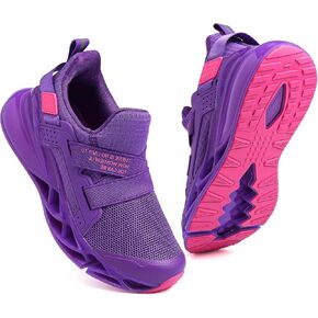 Coolloog Kids Sneakers Boys Girls Running Tennis Walking Shoes Lightweight Breathable Sport Athletic