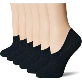 BERING No Show Socks Womens Ankle Thin No Slip Footies Sneaker Low Cut for Flats Loafers Slip On (6-9 Pairs)