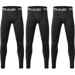 TELALEO 1/2/3/4 حزمة الأولاد الشباب ضغط طماق السراويل الجوارب طبقة قاعدة رياضية لتشغيل الهوكي كرة السلة in Kuwait