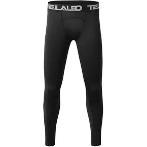 TELALEO 1/2/3/4 Pack Boys' Youth Compression Leggings Pants Tights Athletic Base Layer for Running Hockey Basketball