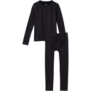 Cuddl Duds Boy's Long Sleeve and Pant Thermal Base Layer 2-Piece Top and Bottom Set - Moisture Wicking in Kuwait