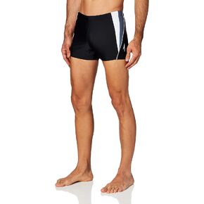 Speedo Men's Swimsuit Square Leg Splice , Black/Black , Medium in Saudi Arabia