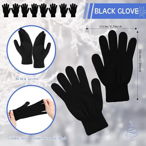48 Pieces Winter Gloves Scarves Beanies Socks Set Winter Homeless Care Package Bulk for Homeless Charity Warm Cozy Gift in Saudi Arabia