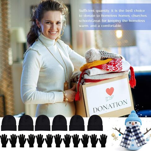 48 Pieces Winter Gloves Scarves Beanies Socks Set Winter Homeless Care Package Bulk for Homeless Charity Warm Cozy Gift in Saudi Arabia
