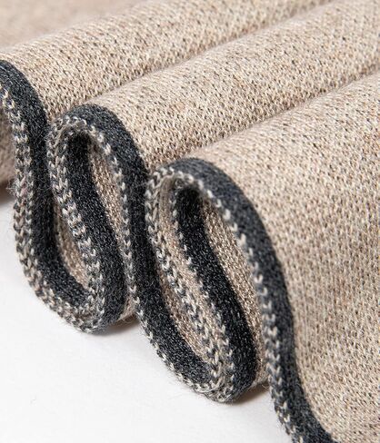 Villand Luxurious Mens Striped Merino Wool Scarf - Gift Box Wrapped Winter Soft Warm Thick Knitted Neckwear for Men in Saudi Arabia