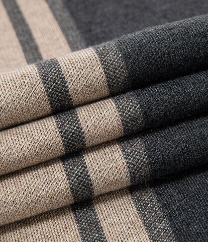 Villand Luxurious Mens Striped Merino Wool Scarf - Gift Box Wrapped Winter Soft Warm Thick Knitted Neckwear for Men in Saudi Arabia