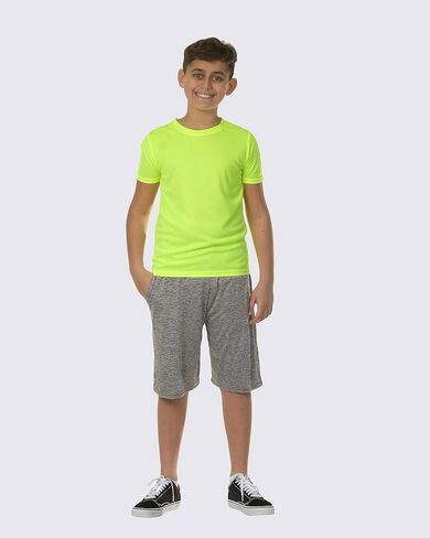 مجموعة Real Essentials 5 Pack: تي شيرت شبابي جاف مناسب للرطوبة وأداء رياضي نشط بأكمام قصيرة للأولاد والبنات in Kuwait