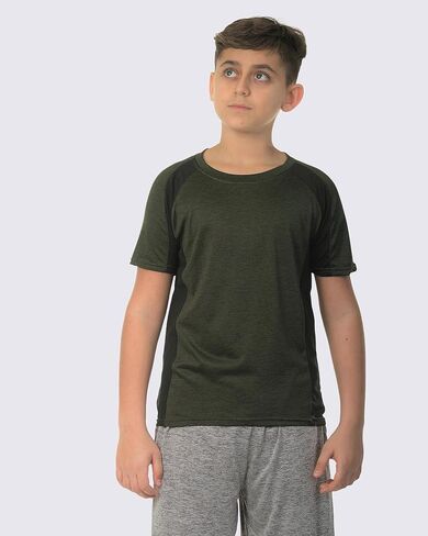 مجموعة Real Essentials 5 Pack: تي شيرت شبابي جاف مناسب للرطوبة وأداء رياضي نشط بأكمام قصيرة للأولاد والبنات in Kuwait