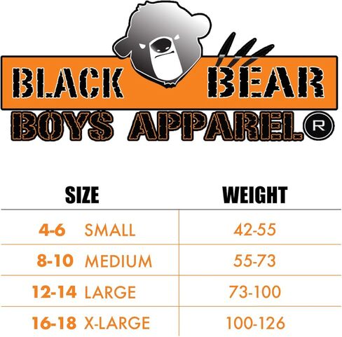 Black Bear Boys Performance Dry-Fit Compression Long Boxer Brief (8 Pack) in Kuwait