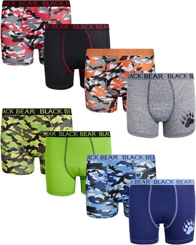 Black Bear Boys Performance Dry-Fit Compression Boxer Brief (8 Pack) in Kuwait