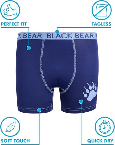 Black Bear Boys Performance Dry-Fit Compression Boxer Brief (8 Pack) in Kuwait
