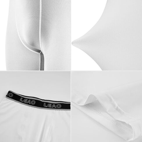 LEAO Youth Boys Compression Shorts 2-pack Performance Athletic Underwear Sports Boxer Briefs in Saudi Arabia