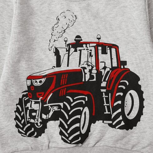 Akyzic Toddler Boys Sweatshirts Cotton Crewneck Truck Shirt Dinosaur Long Sleeve Pullover Tops Tees 2-8T in Saudi Arabia