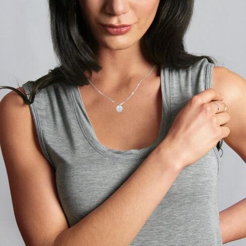 IEFWELL Easter Gifts - Initial Necklaces for Women Girls, 14K Gold-Plated Silver Double Side Engraved Hammered Coin Necklaces, Layered Necklace Jewelry Pendant for Teen Girls in Kuwait