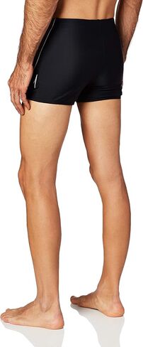 Speedo Men's Swimsuit Square Leg Splice , Black/Black , Medium in Saudi Arabia