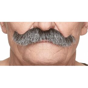 Mustaches Self Adhesive Fake Mustache, Novelty, Rocking Grandpa's False Facial Hair, Costume Accessory for Adults, Black Lustrous Color in Kuwait